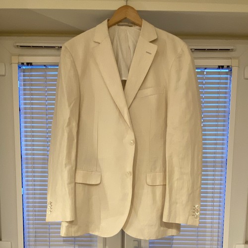 Zegna cream linen silk twill - silk,