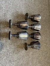 6 Vintage Silver Plated Wine Goblets. Made In England