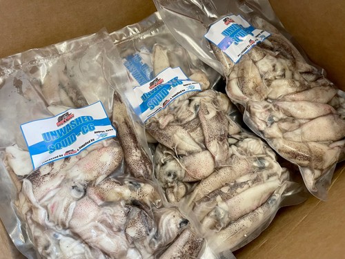 Unwashed squid 400g bag x5 - unwashed,