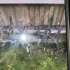 Heavy Vintage Cast Iron Table Ends Garden table project ?65 x 62cm High