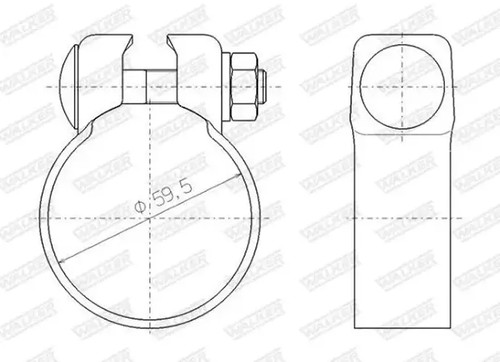 Exhaust silencer clamp 80249