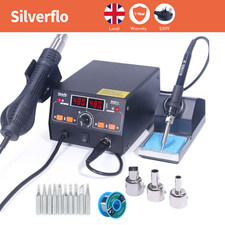 750W 2in1 Soldering Station Hot Air Gun Heat Rework SMD Welding Tool Iron Kit
