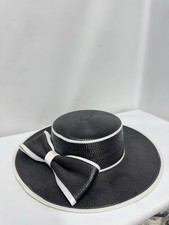 Chic Black & White Boater Hat