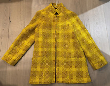 Vintage Welsh Wool Tapestry Coat Yellow
