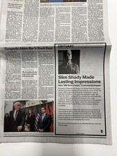 RARE Original Eminem Death of Slim Shady Obituary Promo 5/13/24 New York Times