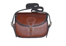 Leather Cartridge Bag With Beautiful Design Attached Brass Buckles AN BAG ONLY