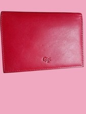 Gigi Red Leather Coin Purse Wallett 12x10.pres Stud Fastening.lightly Used.