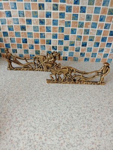 Vintage brass horses - vintage,