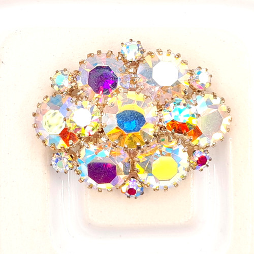 Vintage rhinestone brooch - vintage,