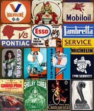 Multi-Listing Motoring nostalgia retro metal plaques signs