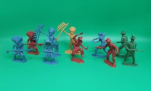 Vintage plastic cowboys - plastic, &