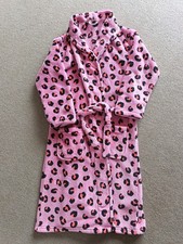 M&S Girls Pink Fleece Leopard