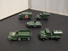 M577-MATCHBOX LESNEY LOT OF FIVE MILITARY MODELS INC AUSTIN RADIO TRUCK