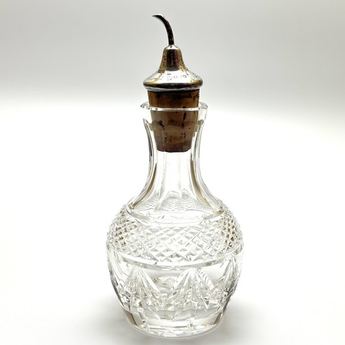 Vintage crystal glass cruet - vintage,