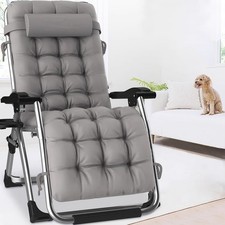 Folding Chair Recliner Chair for Bedroom and Living Room with Removable Cushion