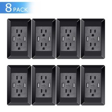 8Pack Dual Plug Electric Wall