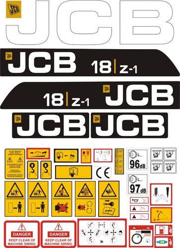 Jcb mini digger decal - jcb,