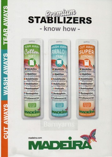 Machine embroidery stabilisers - machine,