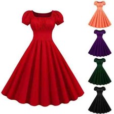 Womens 50s 60s Vintage Solid