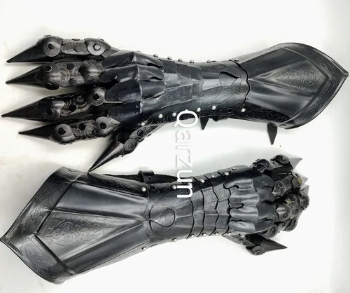 Medieval metal armor - metal, gloves