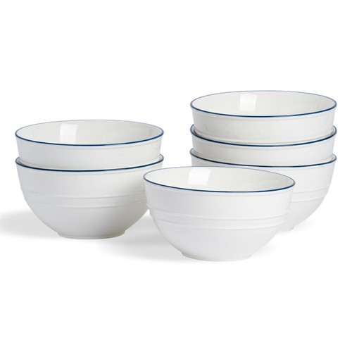 White farmhouse cereal bowls - white,