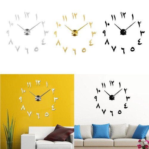 Acrylic mirror wall clock - acrylic,