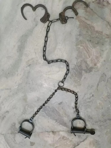 Working leg hand cuffs cast - cuffs,