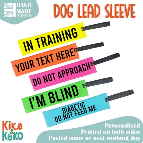 Personalised dog lead sleeve - personalised,