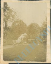 2 Edwardian Children In Garden