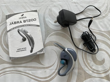 Jabra BT200 Bluetooth headset with charger and instructions