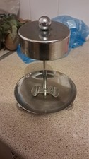 Rare Vintage Orginal SILVER Metal Ashtray