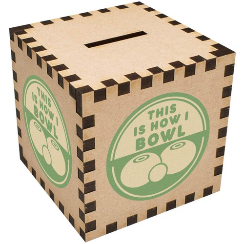 Lawn bowls emblem money box - money,