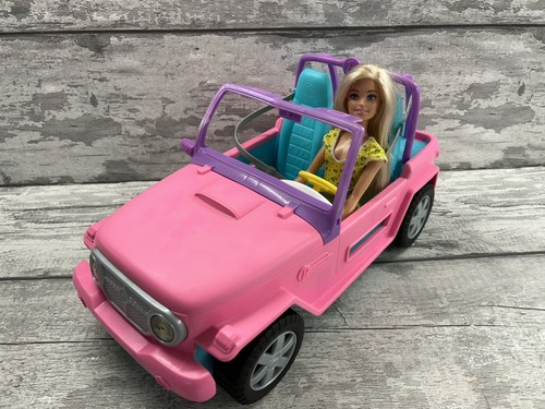 Barbie pink jeep car - pink, 4