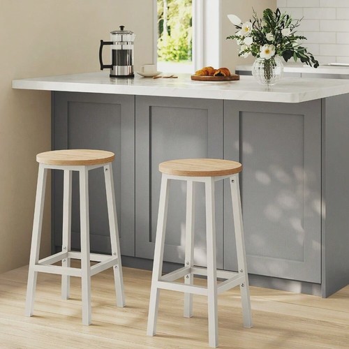 Retro round bar stools - round, 65cm