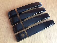 GLOSS BLACK DOOR HANDLE COVERS FITS LAND ROVER RANGE VOGUE L322 2002-12 PREMIUM