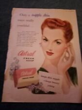 A3j Ephemera 1950s folded advert astral cream soap supple skin 