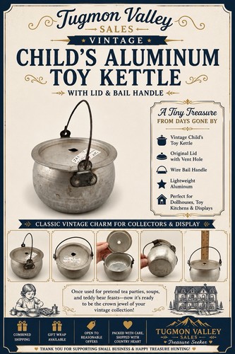 Vintage child aluminum toy - vintage,
