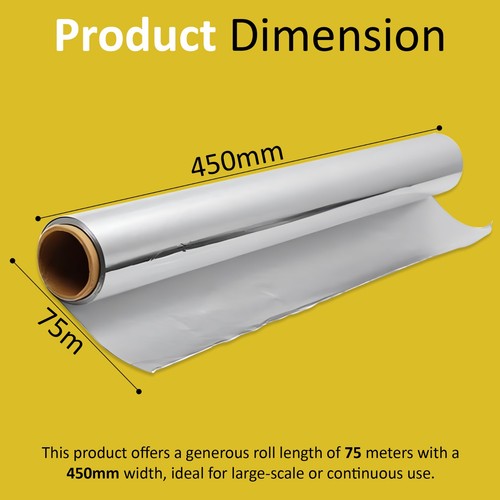 Aluminium foil wrap 300mm - aluminium,
