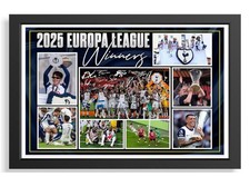 318  tottenham hotspur europa league winners 2025 signed photo unframed/framed ,