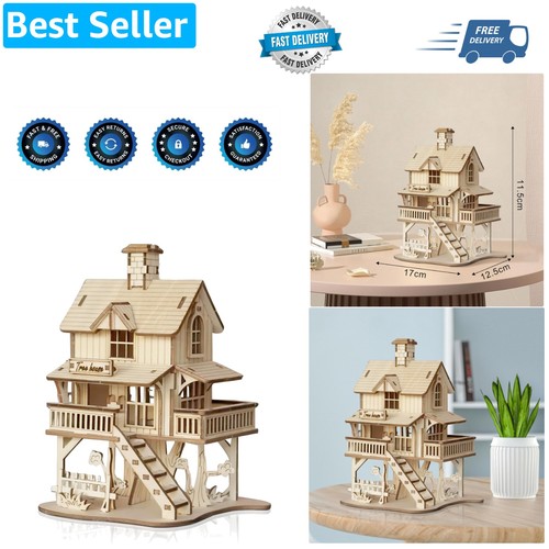 Wooden puzzle tiny tree - 3d,