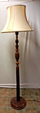 Antique Wooden Carved Standard Standing Lamp