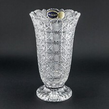 Bohemian crystal vase hand cut