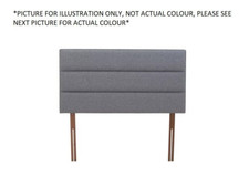 HYPNOS Double Strutted Headboard Josephine 135cm 4FT6 in Daytona Silver RRP £710