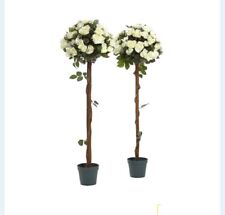 4 Artificial Rose Trees