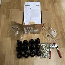 Brooklyn Brew shop Beer making Kit includes 12x Brown Beer Bottles & Clamper