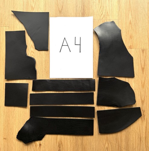 Black leather 5mm thick - 3-3.5mm,