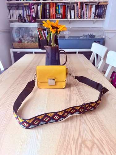 Zara faux leather yellow - zara,