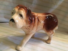 vintage large pottery dog