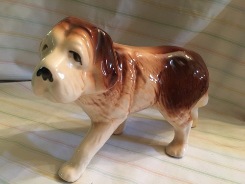 Vintage large pottery dog - pottery,