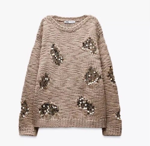 Zara new woman sequin knit - sequin,